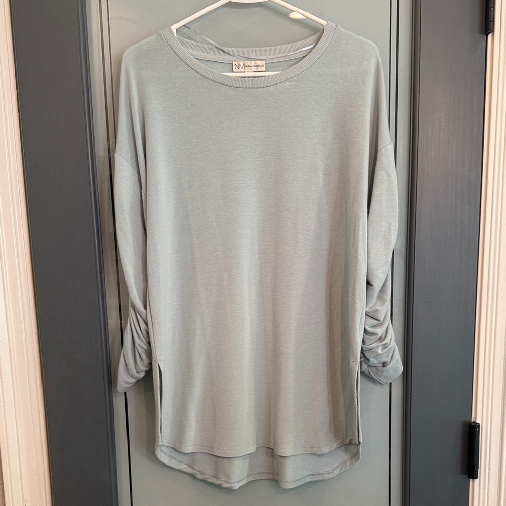 Neiman Marcus Light blue 3/4 Sleeve Top, L